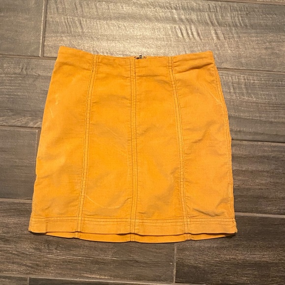 Free People Yellow Corduroy Skirt - Picture 3 of 7